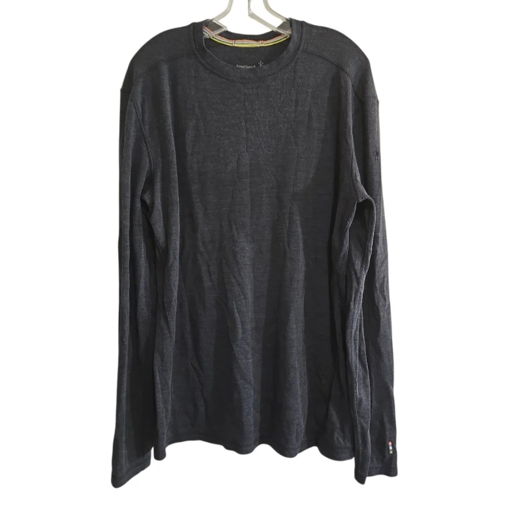 Smartwool Classic Thermal Merino Wool 250 Crew Base Layer Top XL Charcoal Heathe - Picture 2 of 8